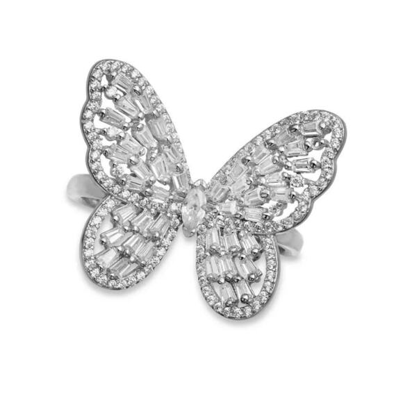 Giani Bernini Jewelry - Sterling Silver CZ Baguette Ring | Sparkle Statement
